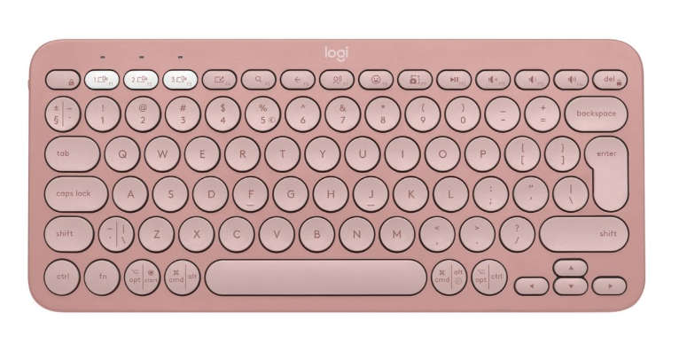 Logitech Pebble Keys 2 K380s multi-device Bluetooth keyboard - Tonal Rose