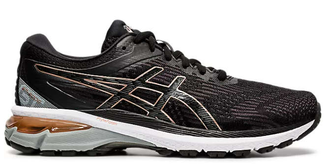 Asics Women s GT-2000 8 Narrow Road Running Shoes - Black/Rose Gold- UK4.5