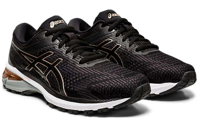 Asics Women s GT-2000 8 Narrow Road Running Shoes - Black/Rose Gold- UK4.5
