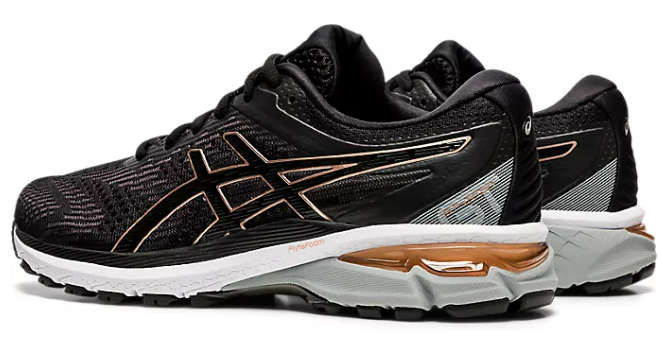 Asics Women s GT-2000 8 Narrow Road Running Shoes - Black/Rose Gold- UK4.5