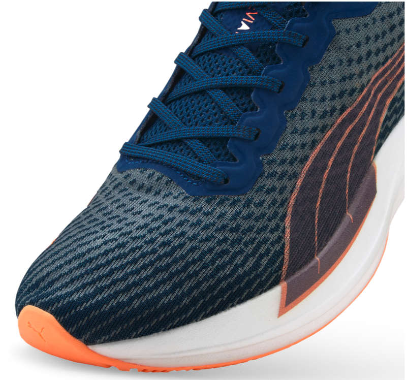 Puma Men`s Deviate Nitro 2 Racer Carbon Fibre Road Running Shoe - Blue -UK 9