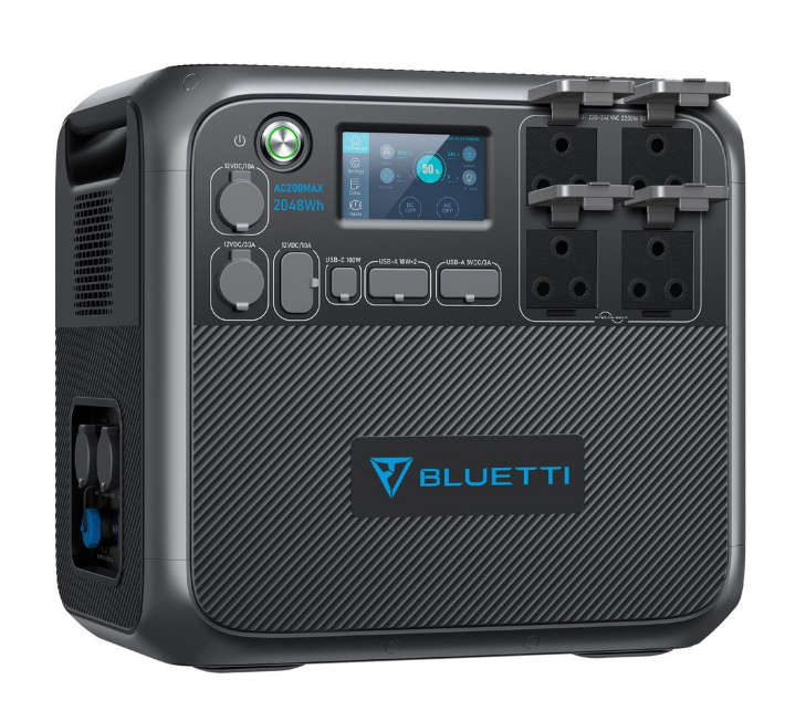 BLUETTI AC200MAX Expandable Power Station 2200W 2048Wh RSA Socket