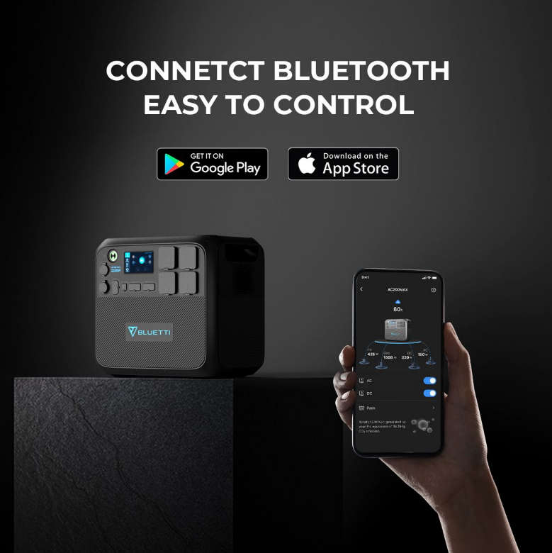 BLUETTI AC200MAX Expandable Power Station 2200W 2048Wh RSA Socket