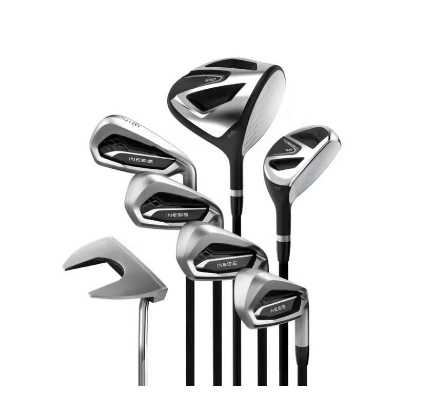 Inesis 7-Club Graphite Golf Set, Ultralightweight Stand Bag & Golf Balls