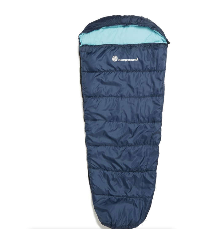 Campground Kiddies Hooded Sleeping Bag Blue