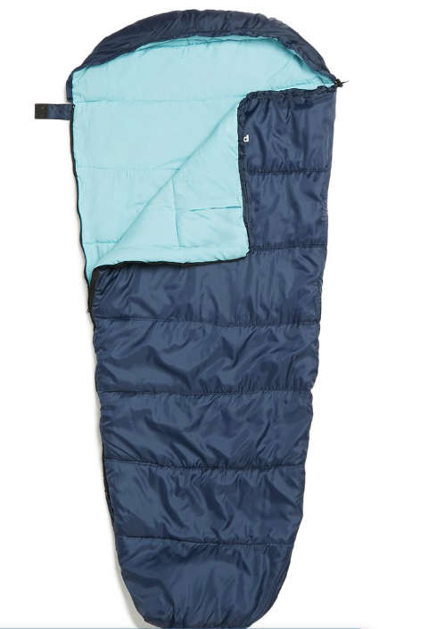 Campground Kiddies Hooded Sleeping Bag Blue