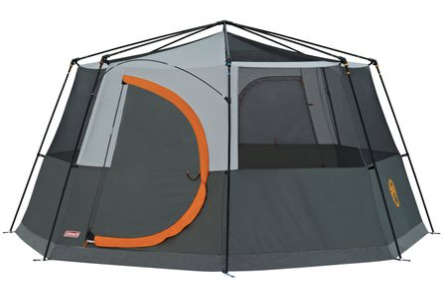 Coleman Octagon 8 Person Family Camping Dome Tent Orange