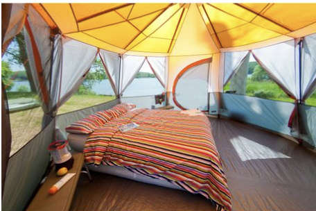 Coleman Octagon 8 Person Family Camping Dome Tent Orange