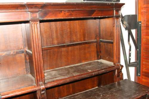 Large Wood BookCase with Ladder - 2 pieces