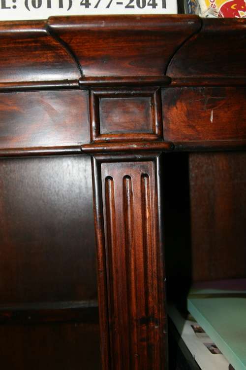 Large Wood BookCase with Ladder - 2 pieces