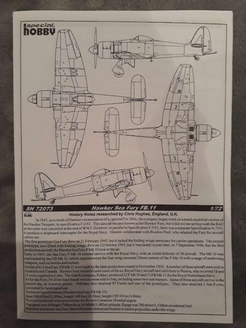 1/72 Special Hobby Hawker Sea Fury FB.Mk. 11