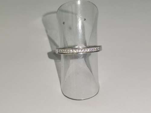 Charming Half-Eternit Sterling Silver Ring