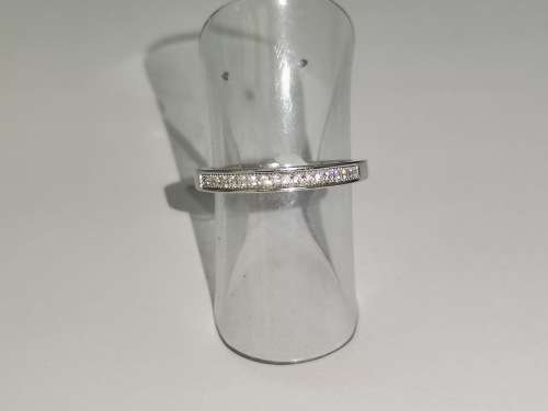 Charming Half-Eternit Sterling Silver Ring