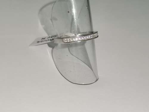 Charming Half-Eternit Sterling Silver Ring