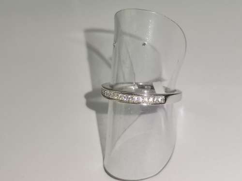 Charming Half-Eternit Sterling Silver Ring