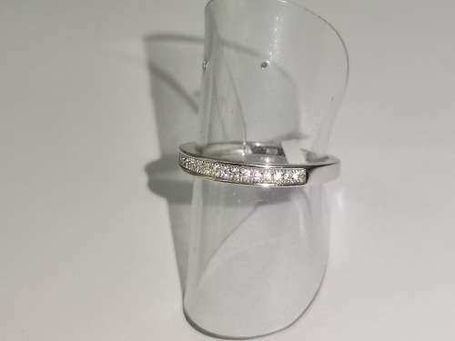 Charming Half-Eternit Sterling Silver Ring