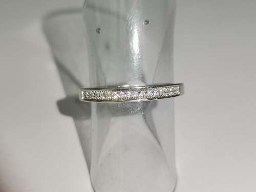 Charming Half-Eternit Sterling Silver Ring