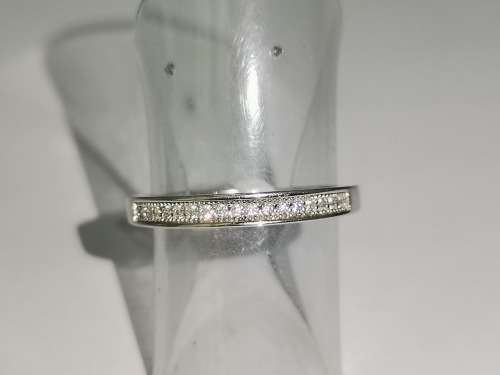 Charming Half-Eternit Sterling Silver Ring