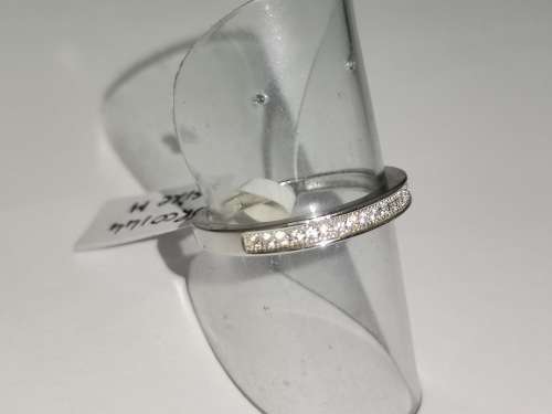 Charming Half-Eternit Sterling Silver Ring