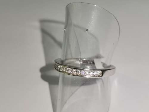 Charming Half-Eternit Sterling Silver Ring
