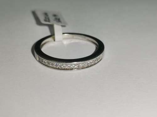 Charming Half-Eternit Sterling Silver Ring