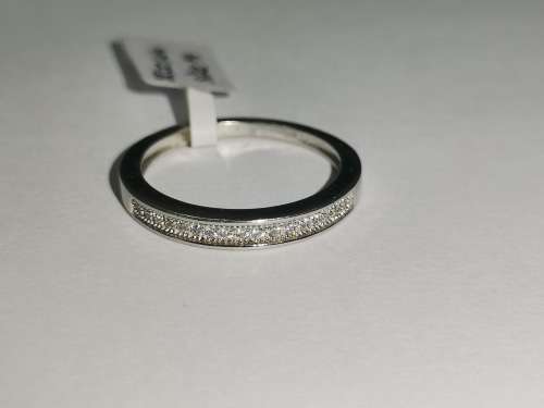 Charming Half-Eternit Sterling Silver Ring