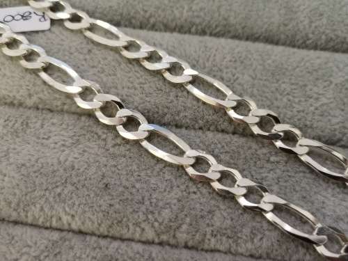 Silver 7mm Figaro Chain