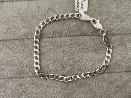 Small Silver Curb Bracelet