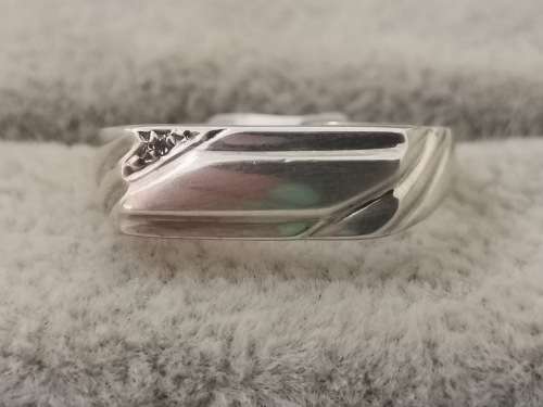 Fancy Silver Diamond Ring