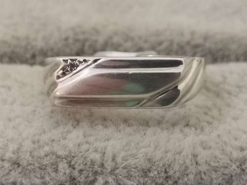 Fancy Silver Diamond Ring