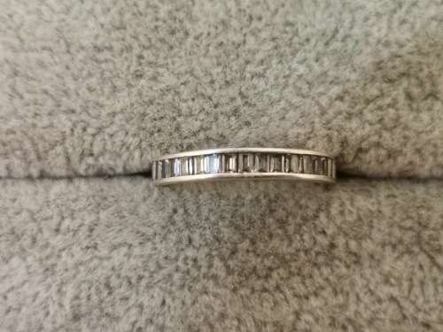 Silver Half-Eternity Baguette Ring
