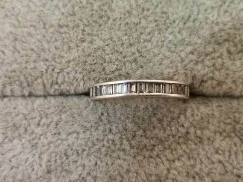 Silver Half-Eternity Baguette Ring