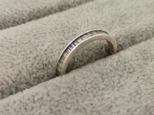 Silver Half-Eternity Baguette Ring