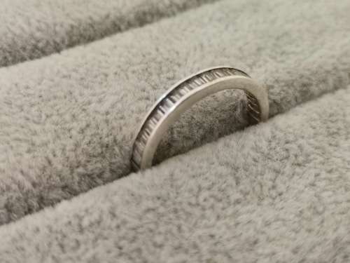 Silver Half-Eternity Baguette Ring