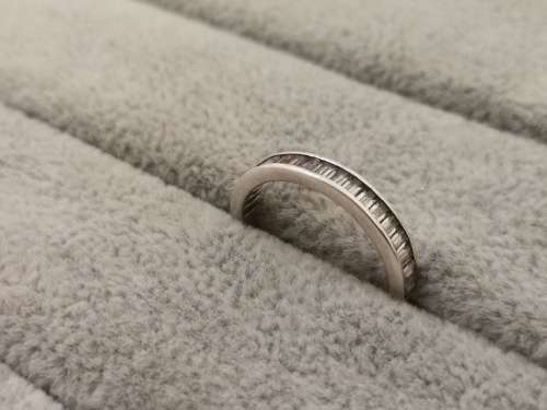 Silver Half-Eternity Baguette Ring
