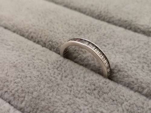 Silver Half-Eternity Baguette Ring
