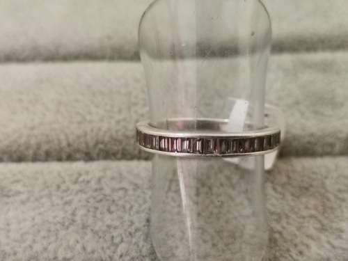 Silver Half-Eternity Baguette Ring