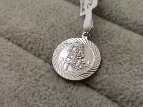 Detailed, Silver St. Christopher Pendant