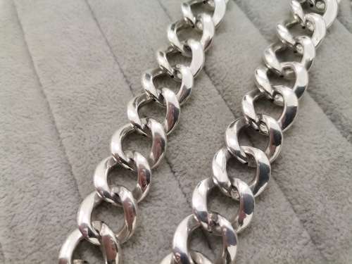 Bulky Silver Curb Chain