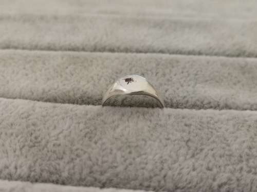 Dainty Silver Ruby Ring