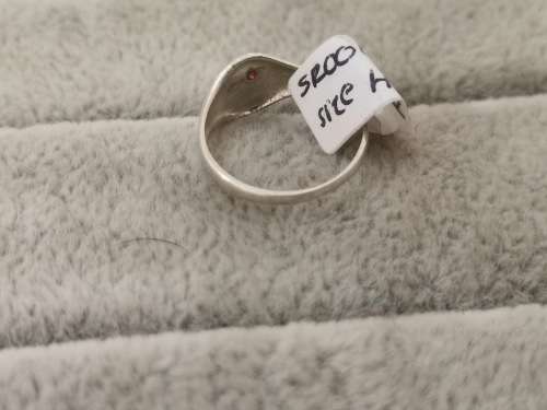 Dainty Silver Ruby Ring