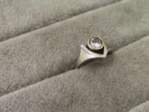 Unique Silver and Gold Ring