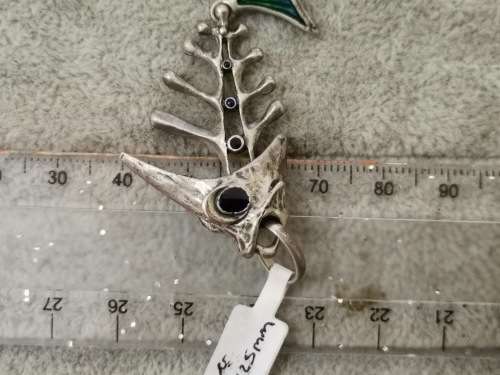 Unique Italian Unoaerre Designer Sterling Silver Fish Pendant
