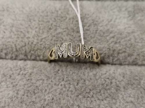 Cute 9ct Yellow Gold Mum Ring