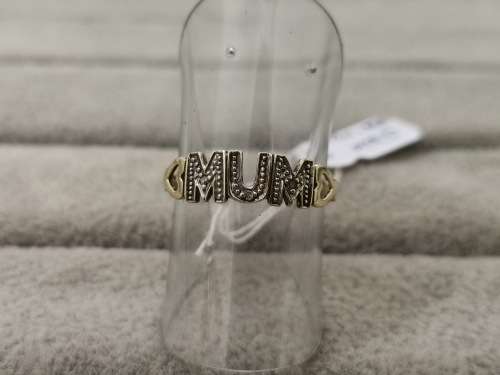 Cute 9ct Yellow Gold Mum Ring