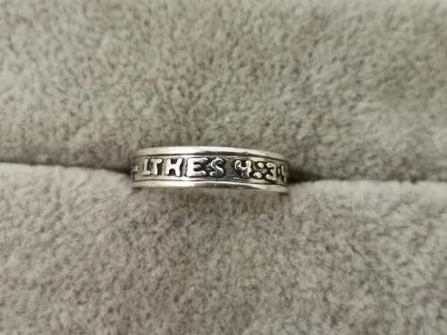 Sterling Silver Bible Verse Ring