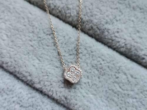 18ct Rose Gold Necklace with Diamonds