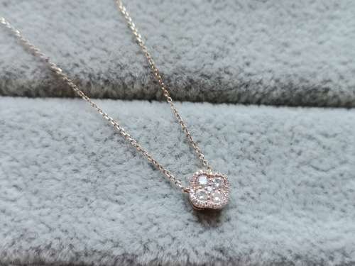 18ct Rose Gold Necklace with Diamonds
