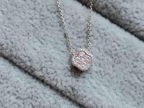 18ct Rose Gold Necklace with Diamonds