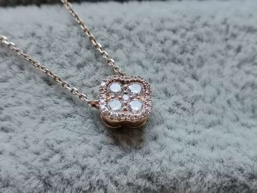 18ct Rose Gold Necklace with Diamonds